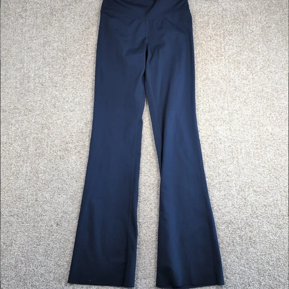 Seahorse Fine Bootcut Yoga Pants S High Waist Athletic Flare Leggings Blue Small